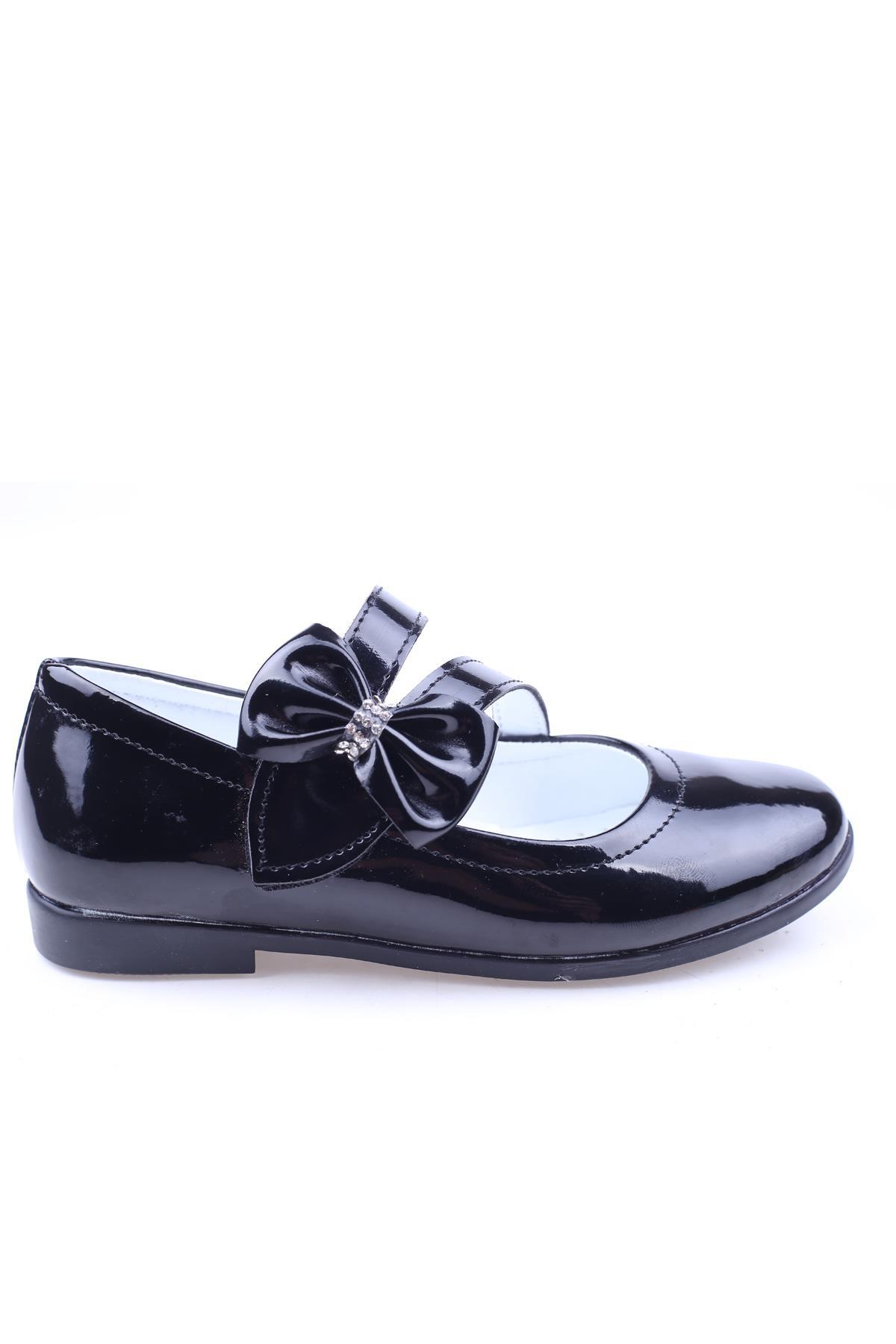 Shoe Basket Medium 2082 Girl Ballerina Bowtie Velcro Spring Flat Shoes