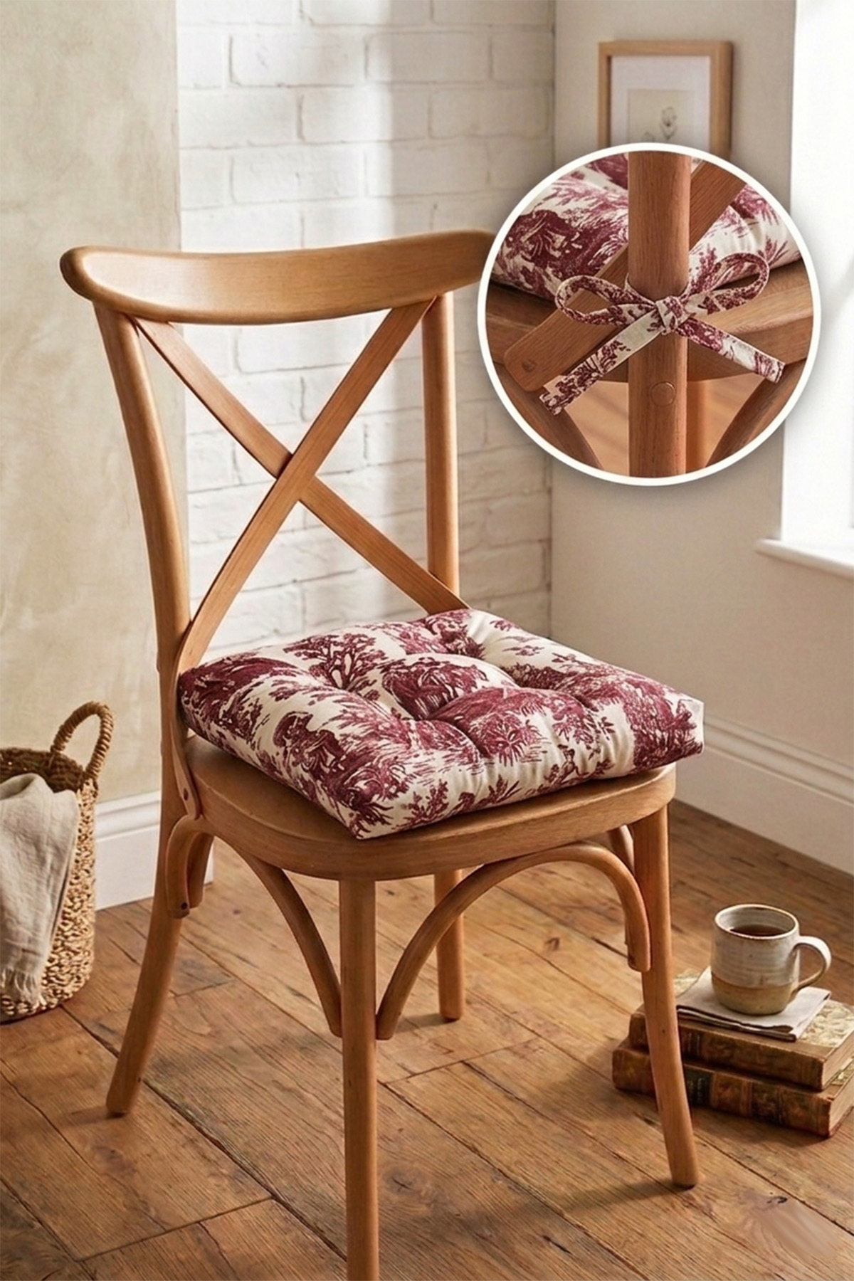 1 Digital Printed Lace-up Pofidic Chair and Picnic Cushion Multipurpose 40x40cm