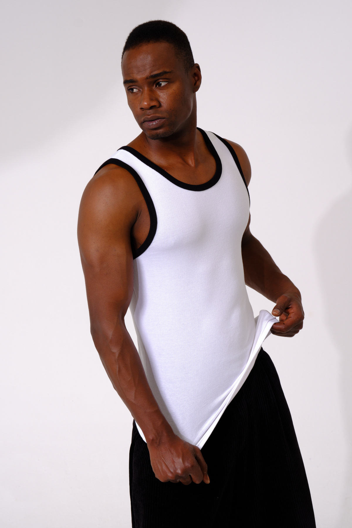 gamaro Erkek Halter Yaka slimfit Sporcu Likralı Atlet görsel 6