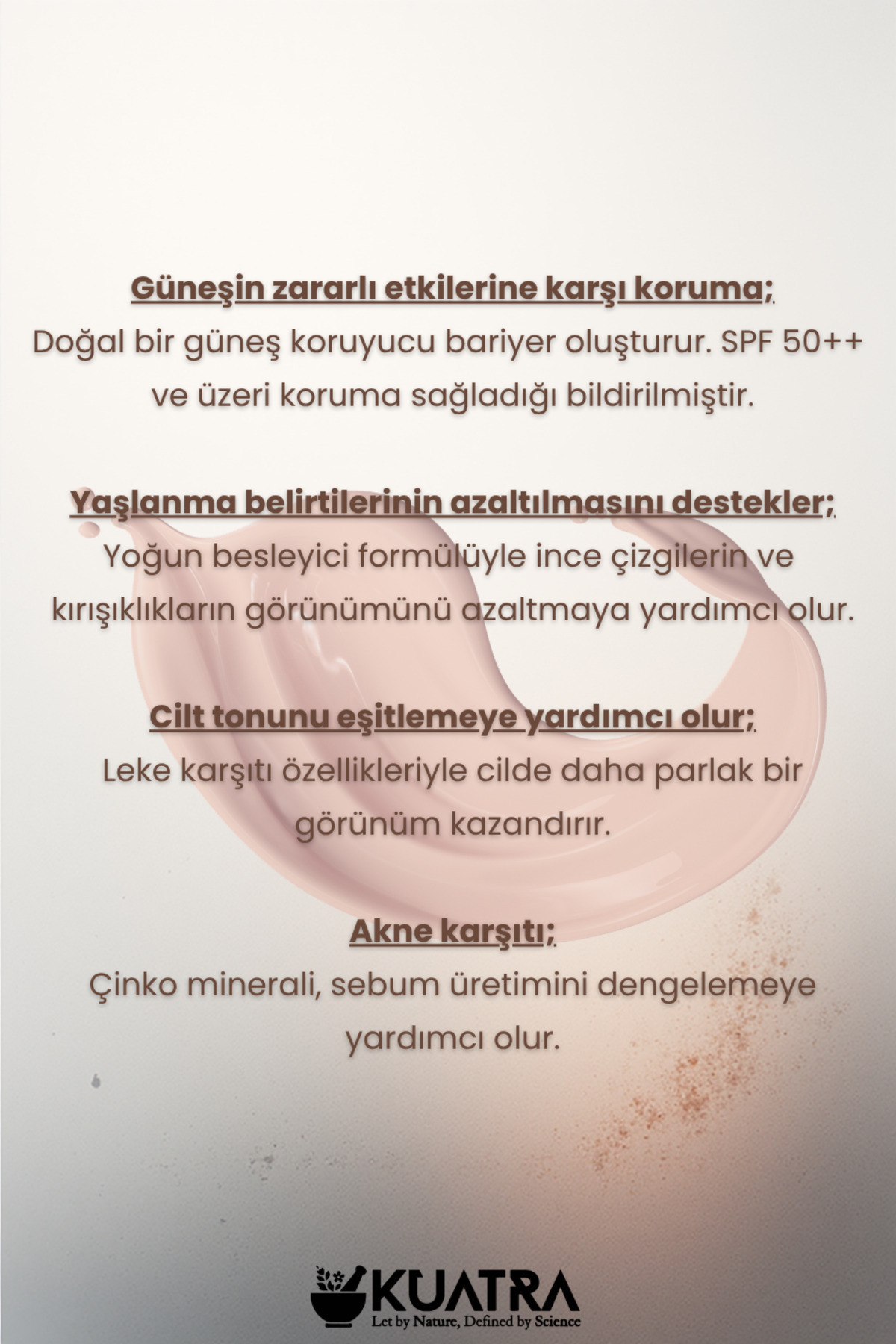 Spf 50+ Mineral-Renkli Doğal Güneş Koruyucu Antiaging- Leke Karşıtı - nane ve lavanta uçucu yağı ile — 2 — تصویر 6 از 9