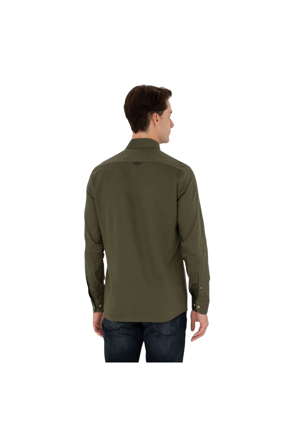 U.S. Polo Assn. Erkek Gömlek 50271276-VR027 — خاکی — تصویر 7 از 7