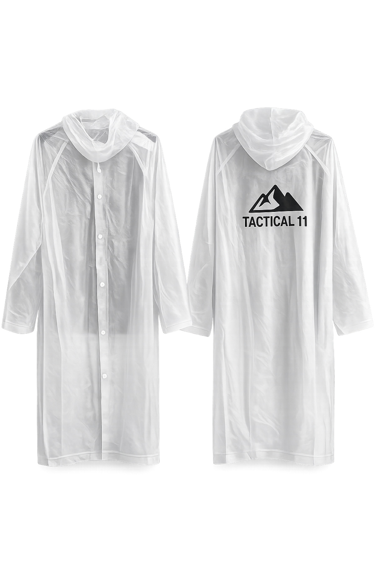 Tactical11 yağmurluk sıvı geçirmez çıtçıtlı