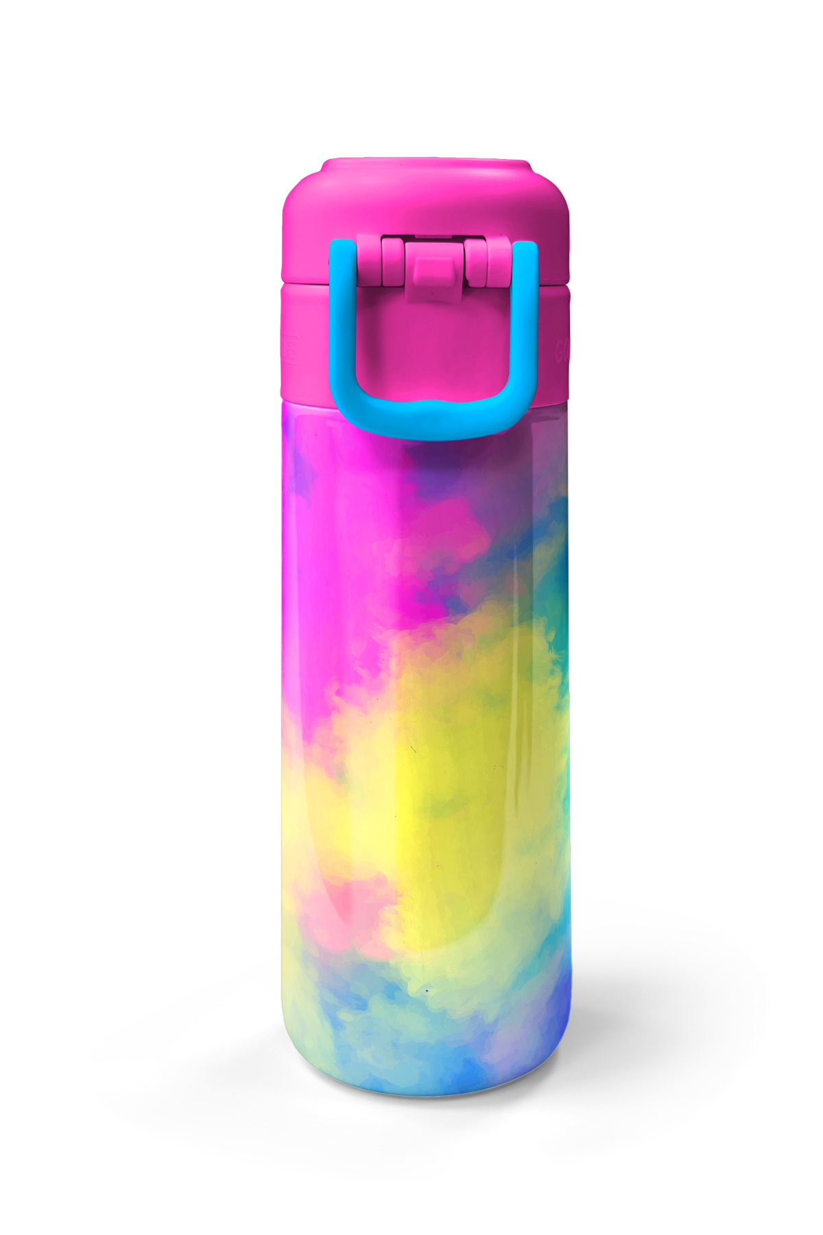Kids Renkli Batik Desenli Pipetli ve Direkt İçim Çelik Termos 500 ml 31958