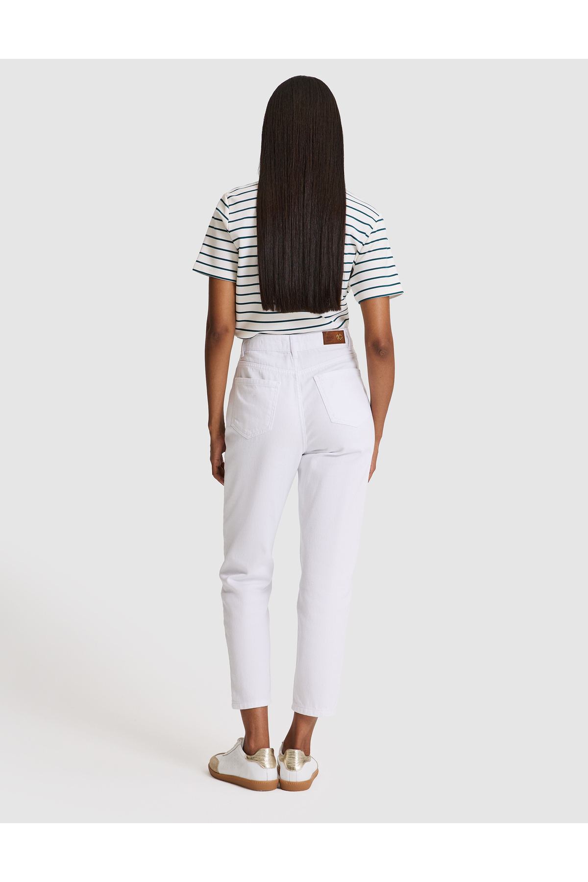 Pierre Cardin Beyaz Mom High Waist Fit Jean Pantolon 50313234-VR013 görsel 5