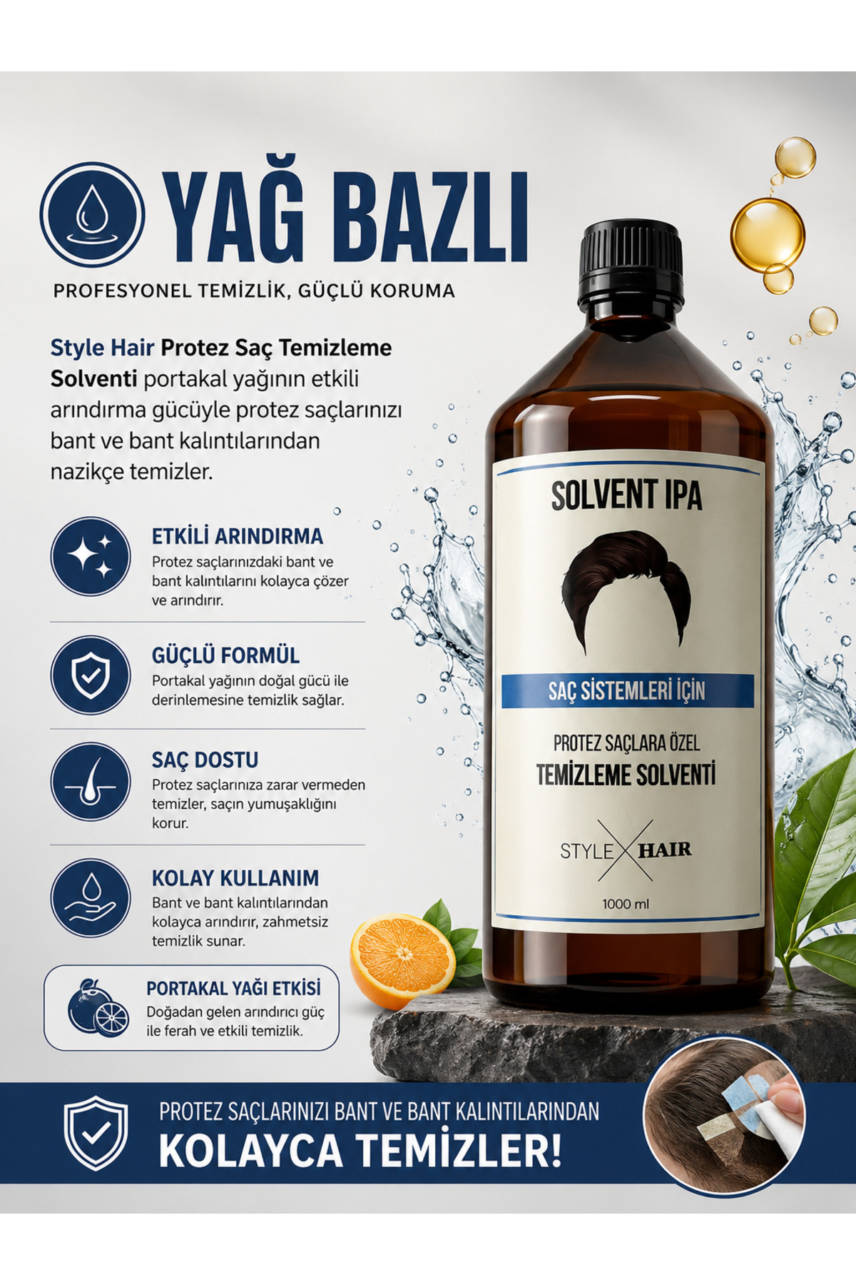 Style Hair Protez Saç Temizleme Solventi 1 LT — Solvent1LT — تصویر 2 از 6
