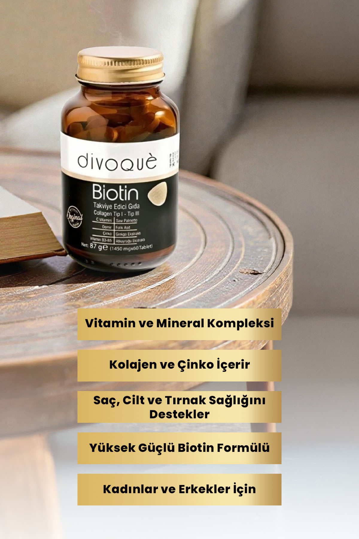 Divogue Biotin 5000 Mcg (60 TABLET) Procapil Şampuan 200 ml — Dvq014 — تصویر 6 از 7
