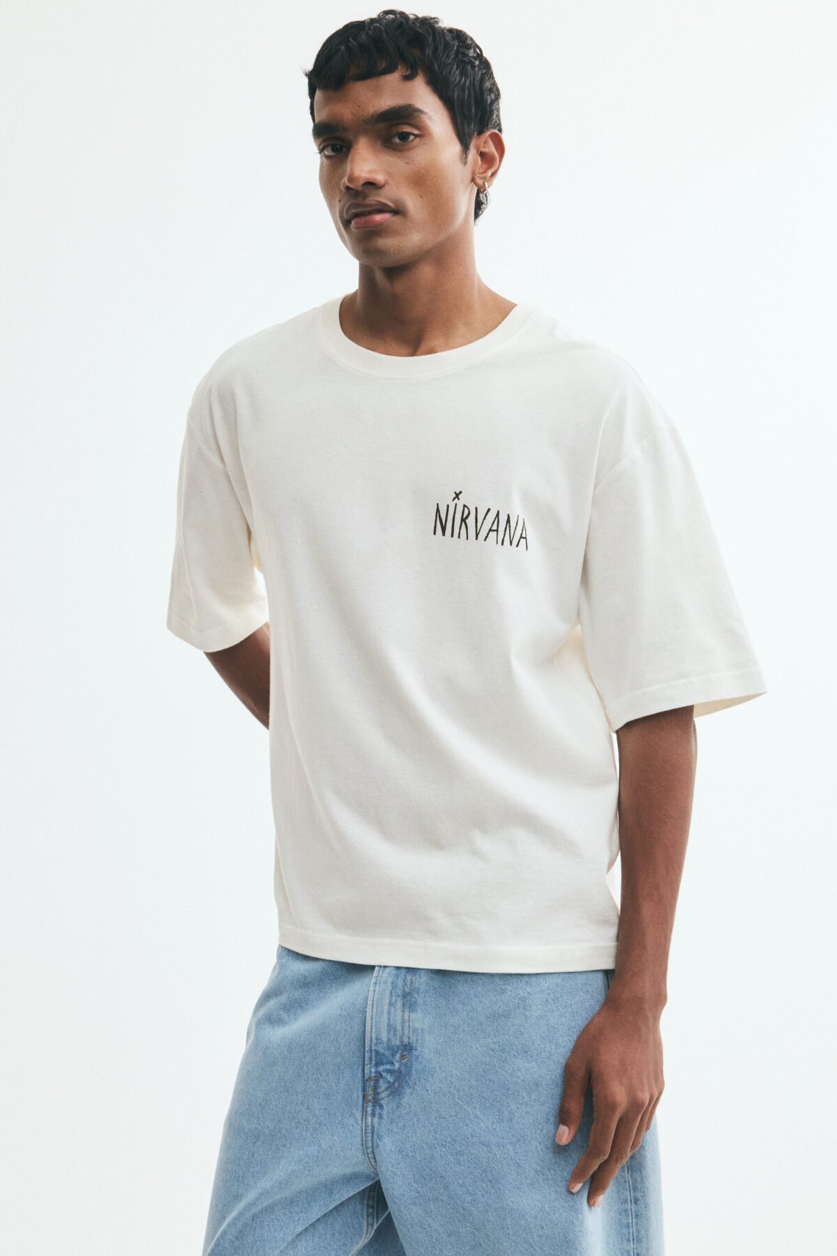 تی‌شرت طرح‌دار نخی با طرح ریلکس فیت اچ اند ام تی شرت H&M