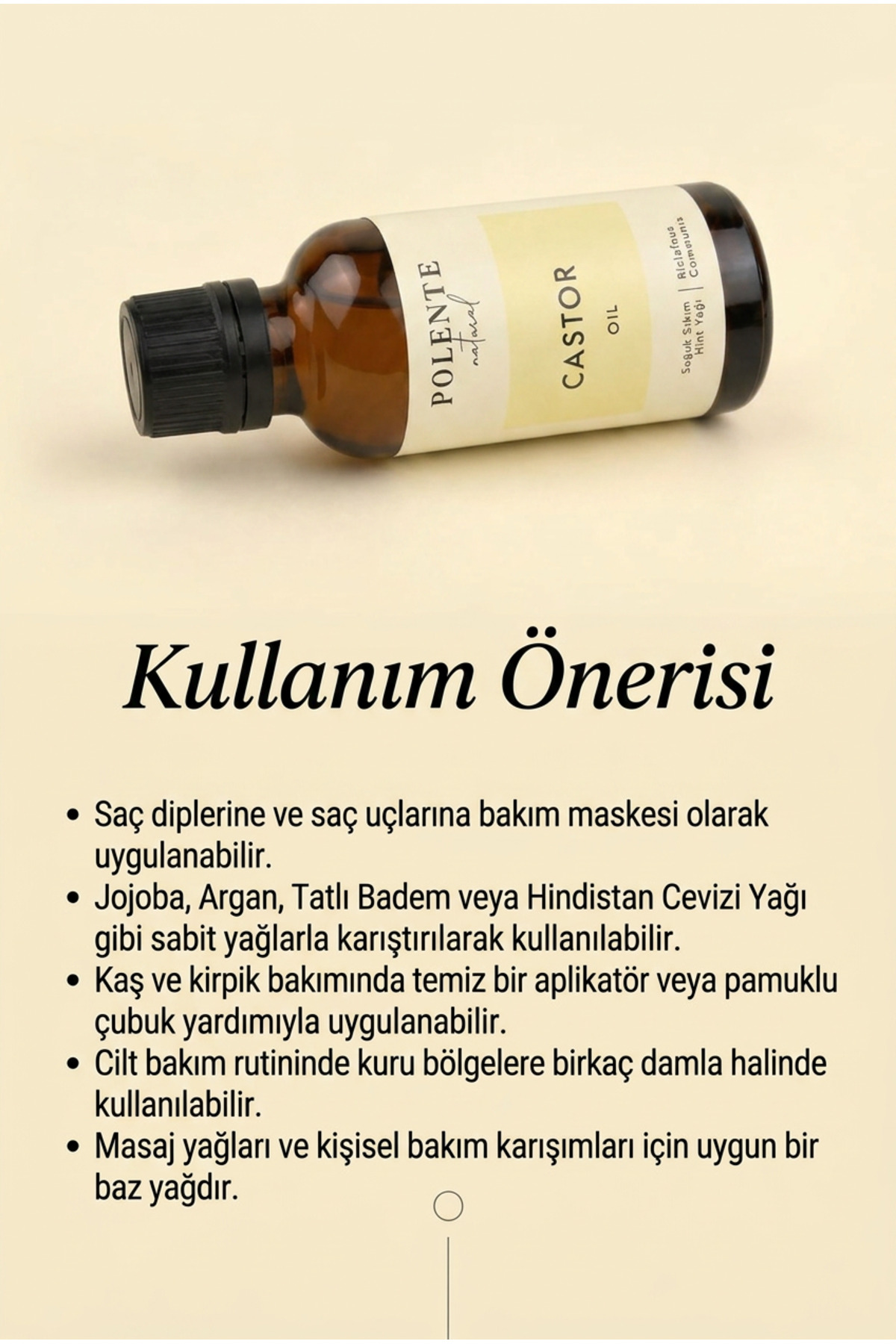 Hint Yağı - Soğuk Sıkım (50 ml) — Ricinus Communis Seed Oil — تصویر 5 از 5