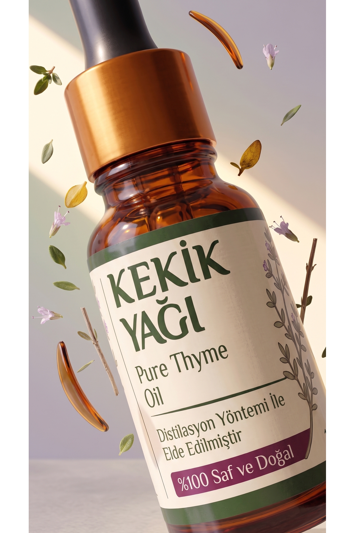 Kekik Uçucu Yağı 10 Ml / %100 Saf Ve Doğal / Thyme Oil — A1-Kekik-yag-10 — تصویر 5 از 8