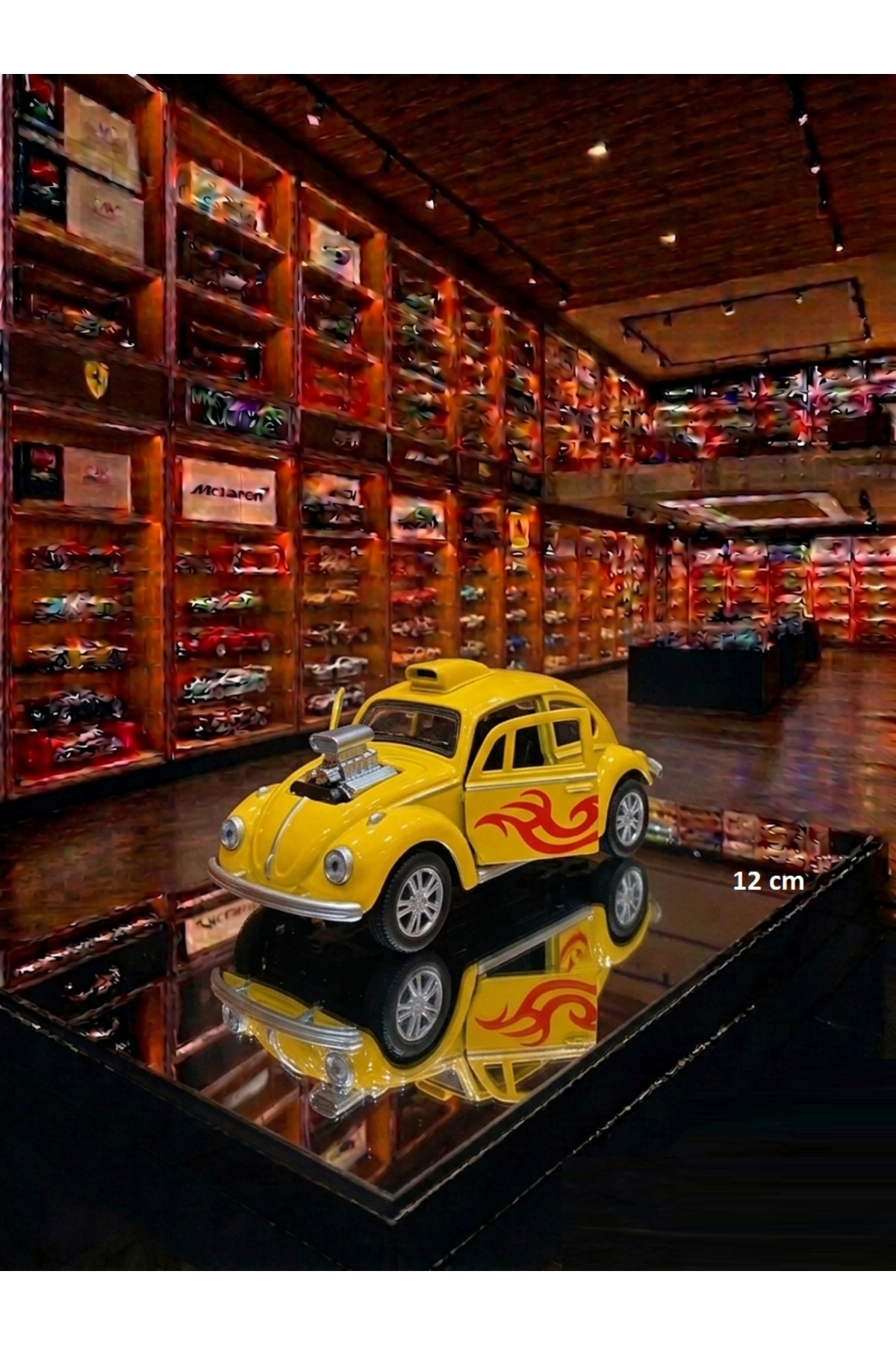 OYUNCAKSAHİLİ Volkswagen Bettle ışıklı sesli 12cm Nostaljı