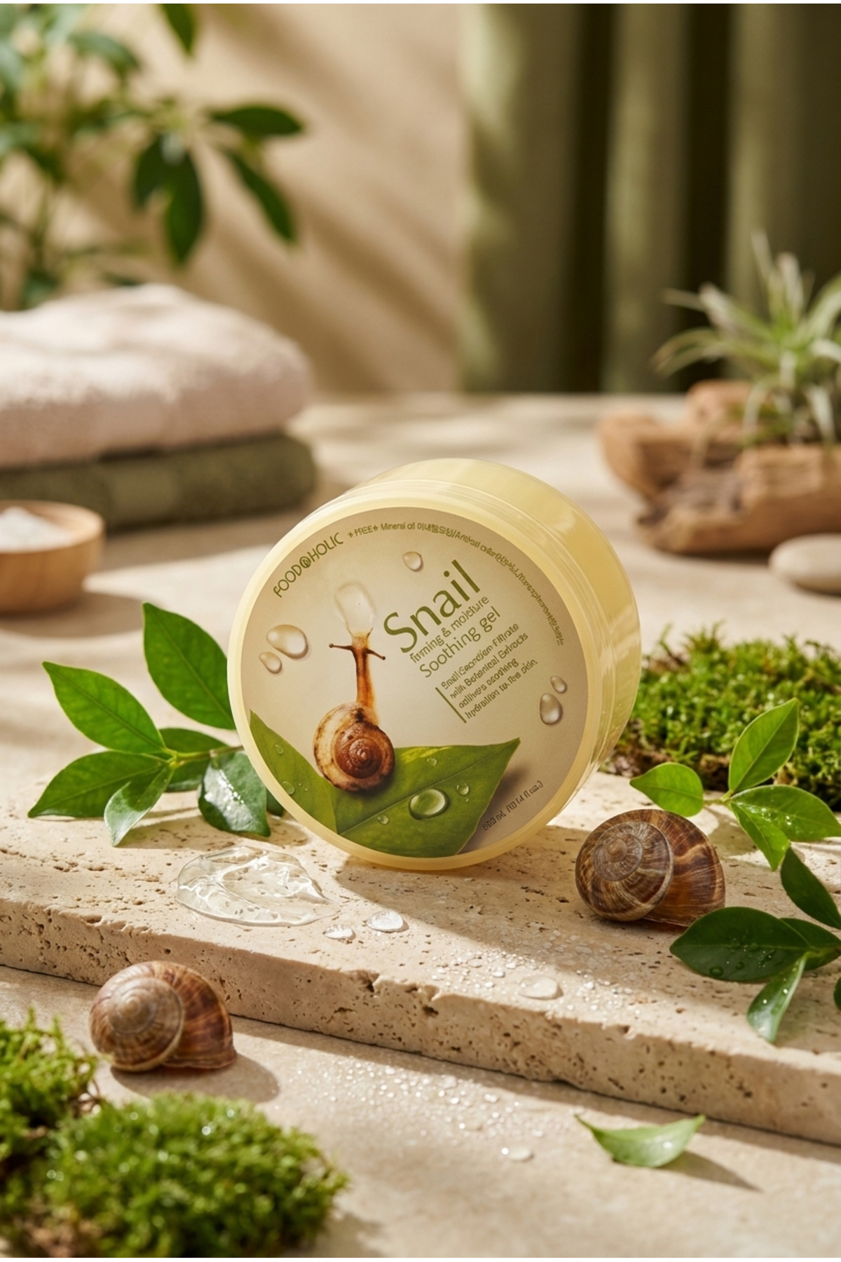 FOODAHOLIC Saf Organik Kore Salyangoz Moisture Soothing Jel Krem