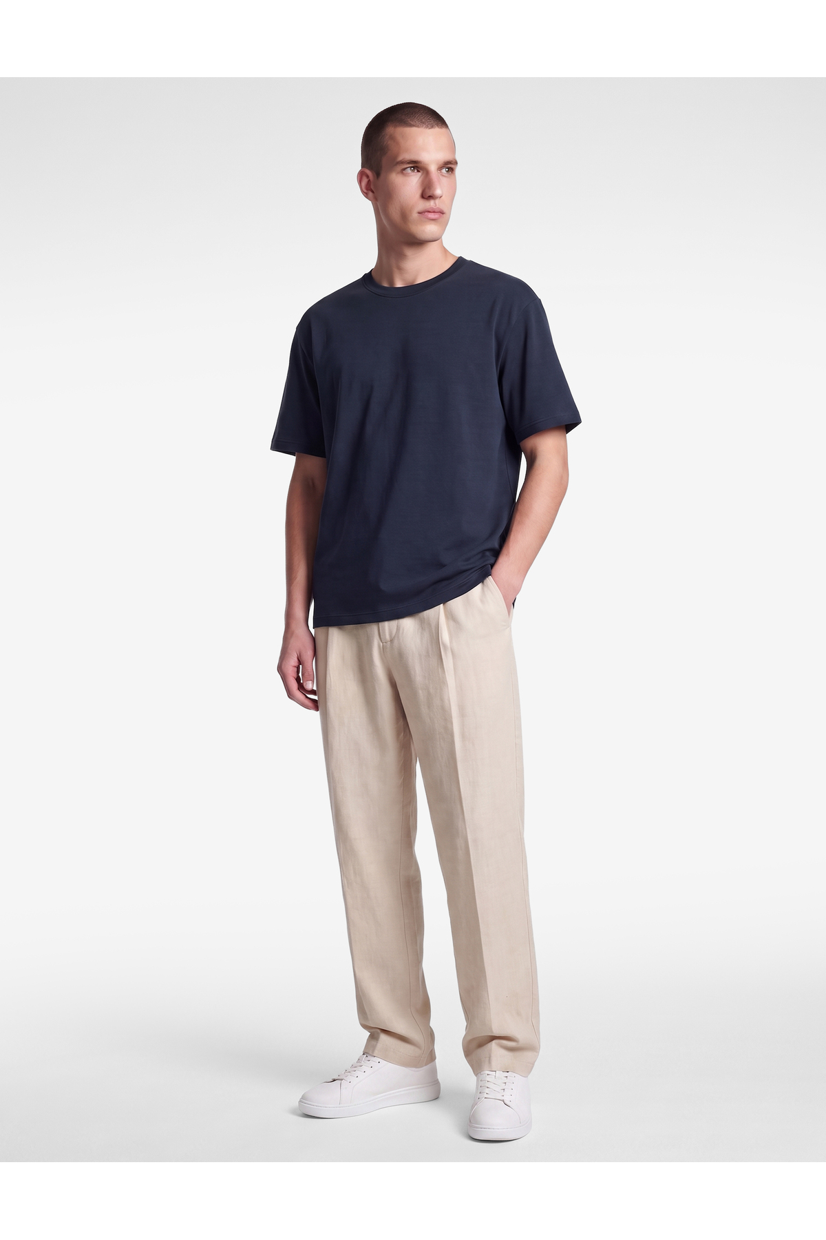 Koton Cotton Crew Neck Short Sleeve Basic Oversize T-Shirt