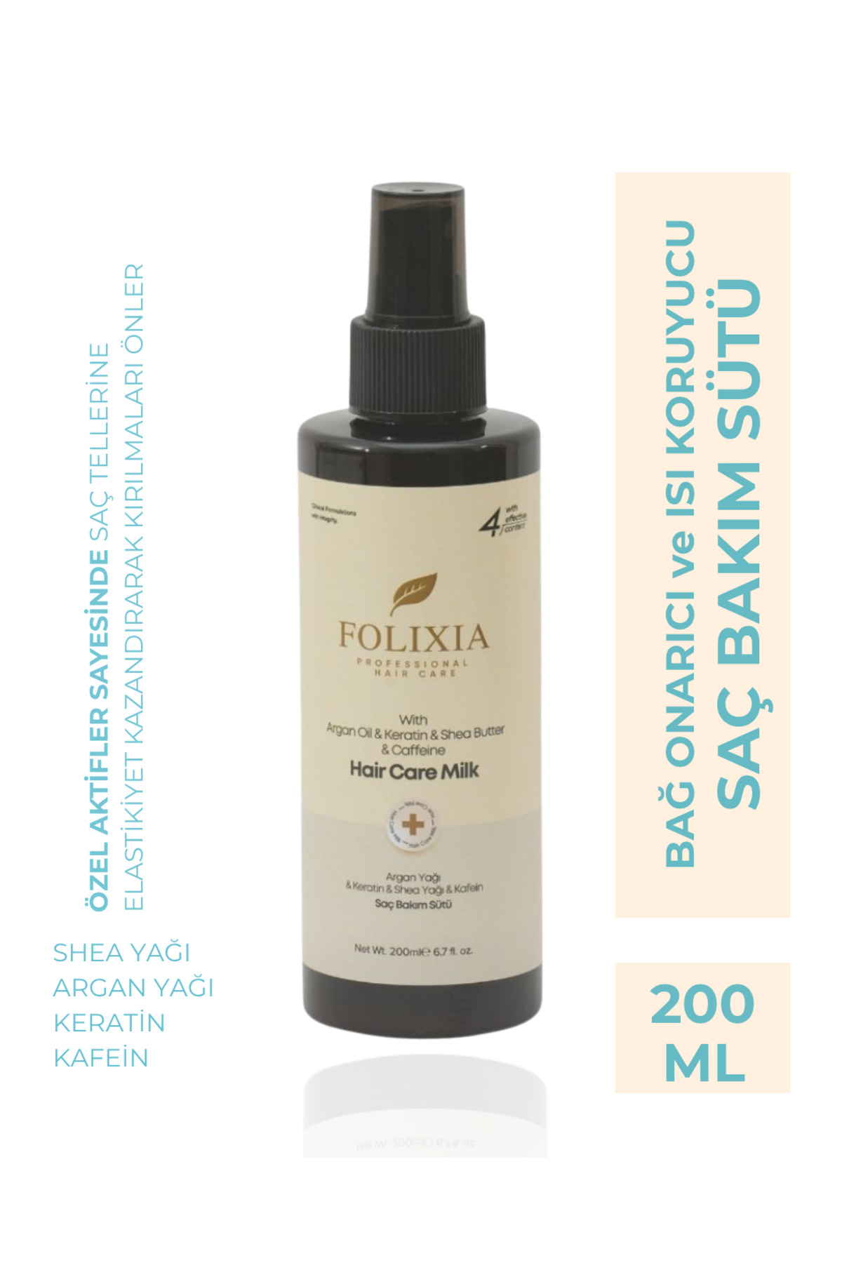 Folixia Saç Sütü - Argan & Keratin Yoğun Nem ve Onarım 200 ML — 6
