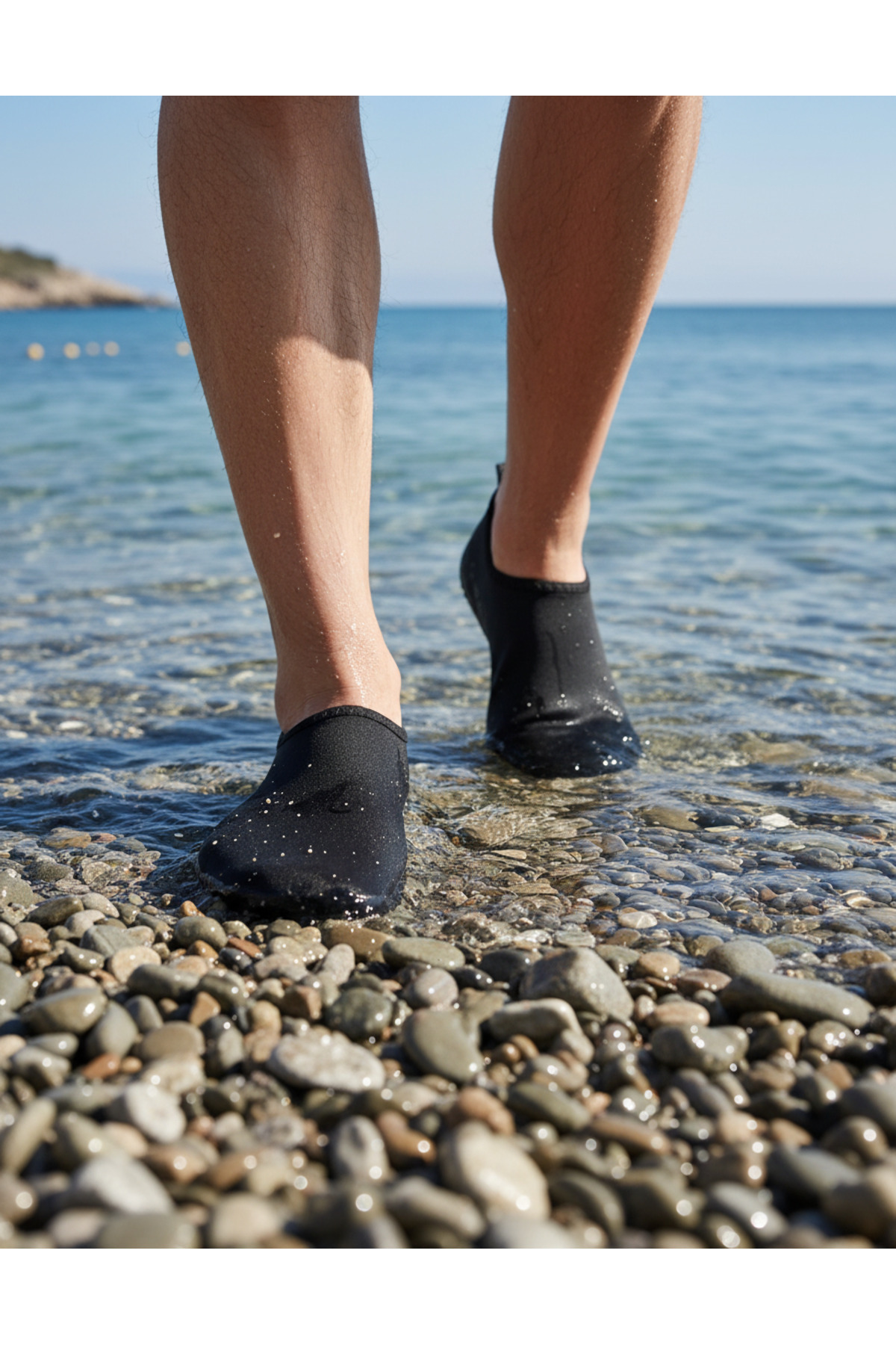 Sea&Blue Siyah Kaymaz Tabanlı Deniz Ayakkabısı - Esnek Plaj ve Havuz Ayakkabısı - Deniz Patiği görsel 3