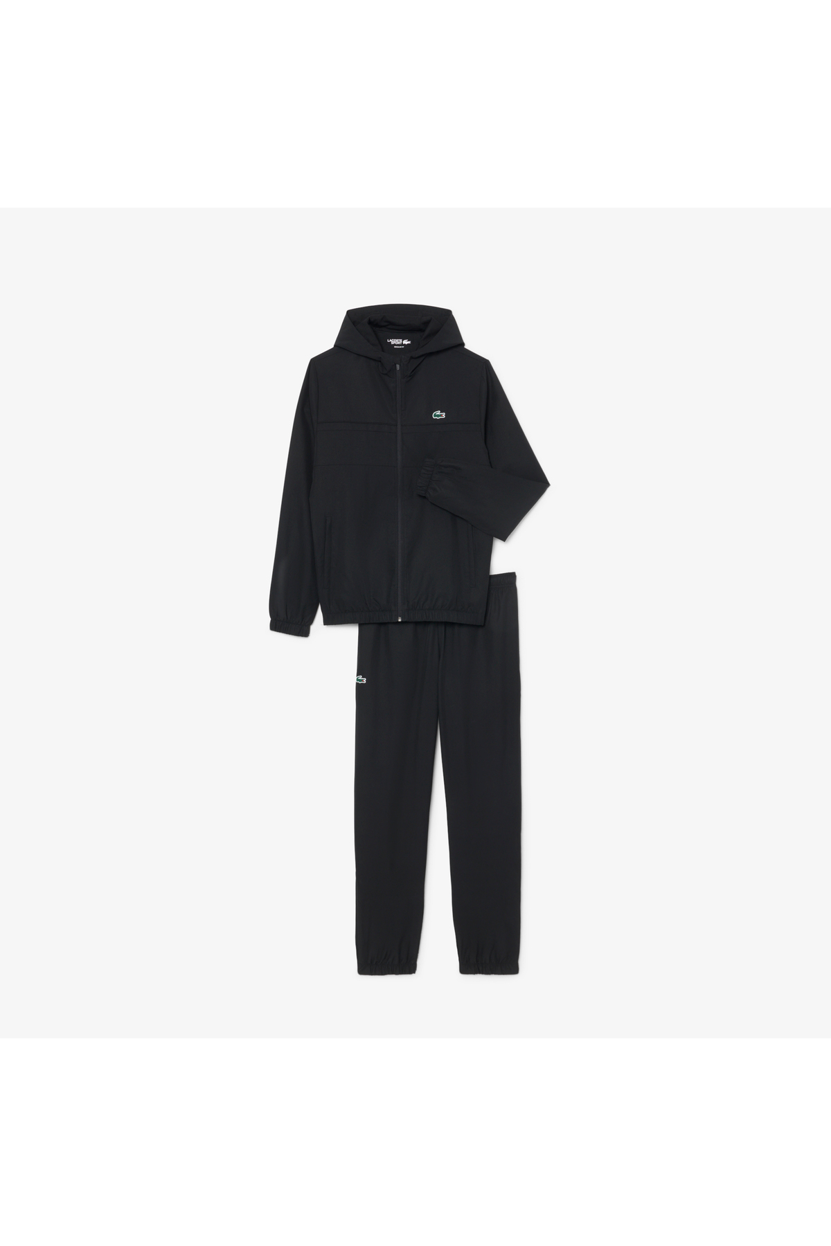 Lacoste Erkek Regular Fit Uzun Kollu Kapüşonlu Siyah Eşofman Takımı — مشکی WH2661