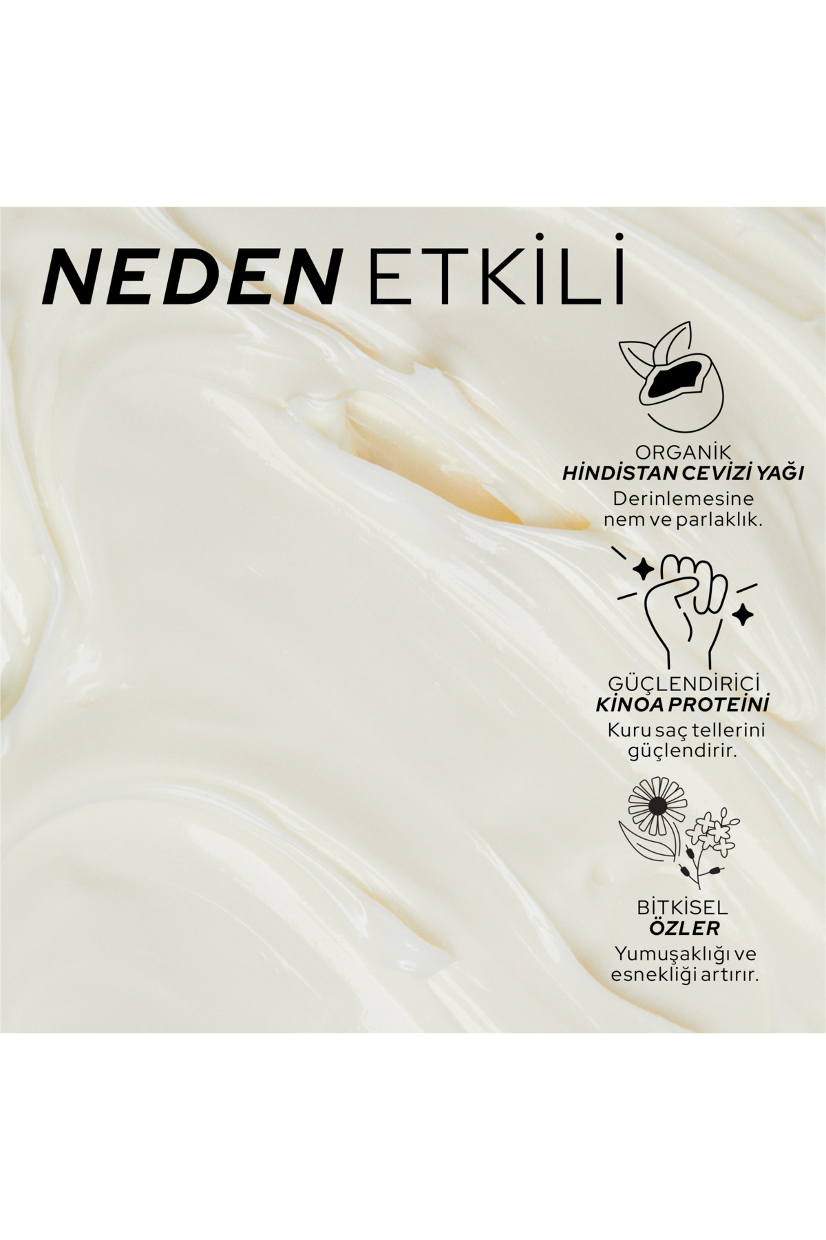 Intense Hydrate Masque 250 ML - Kuru Saçlar İçin Yoğun Nemlendirici Saç Maskesi — 7350016789196 — تصویر 3 از 7
