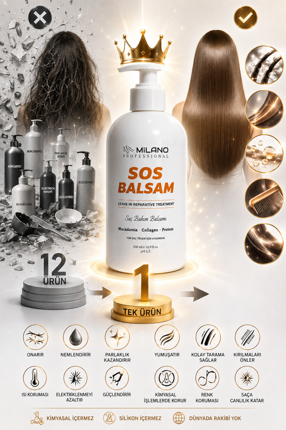 sos saç bakım balsamı — sy1 — تصویر 2 از 8