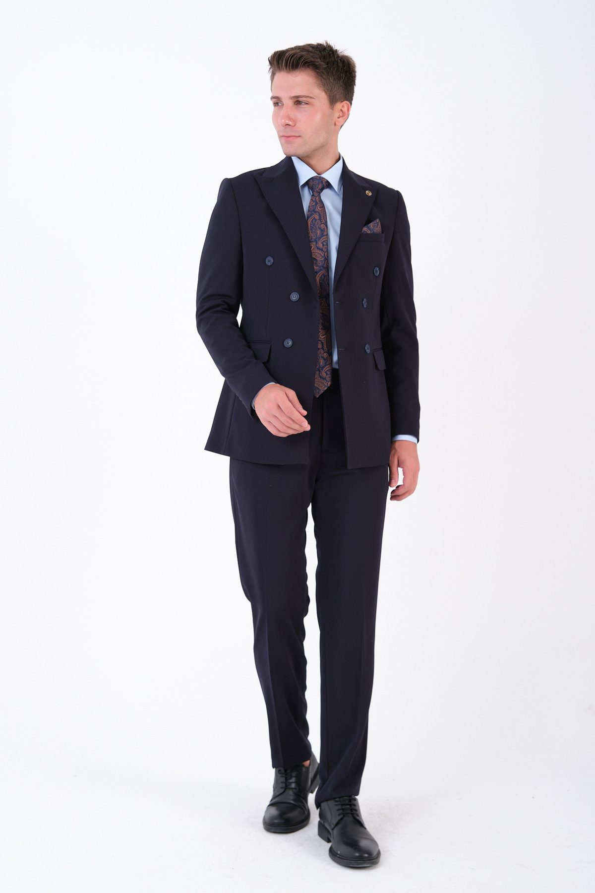 The Tailor Classics Erkek Kruvaze Takım Elbise - Erkek Ceket Pantolon görsel 6