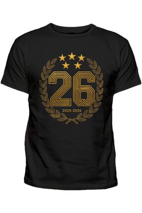 Efendioğlu Design Kısa kollu zeytindalı 26.şampiyonluk 5 yıldızlı çocuk t-shirt