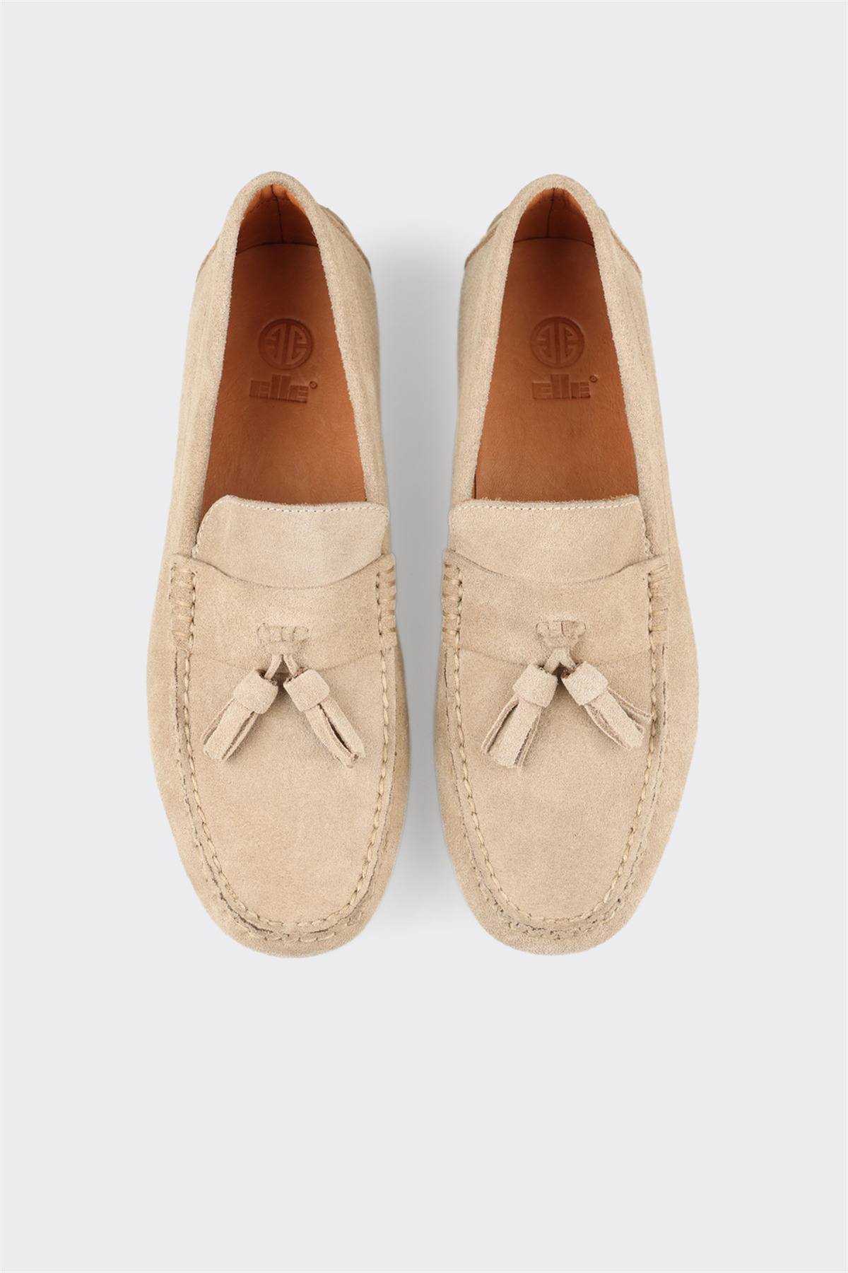 Elle Shoes Bej Deri Erkek Günlük Ayakkabı görsel 4