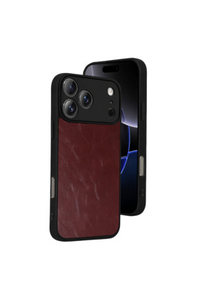 NewFace Apple iPhone 17 Pro Aras Deri Kapak - Bordo