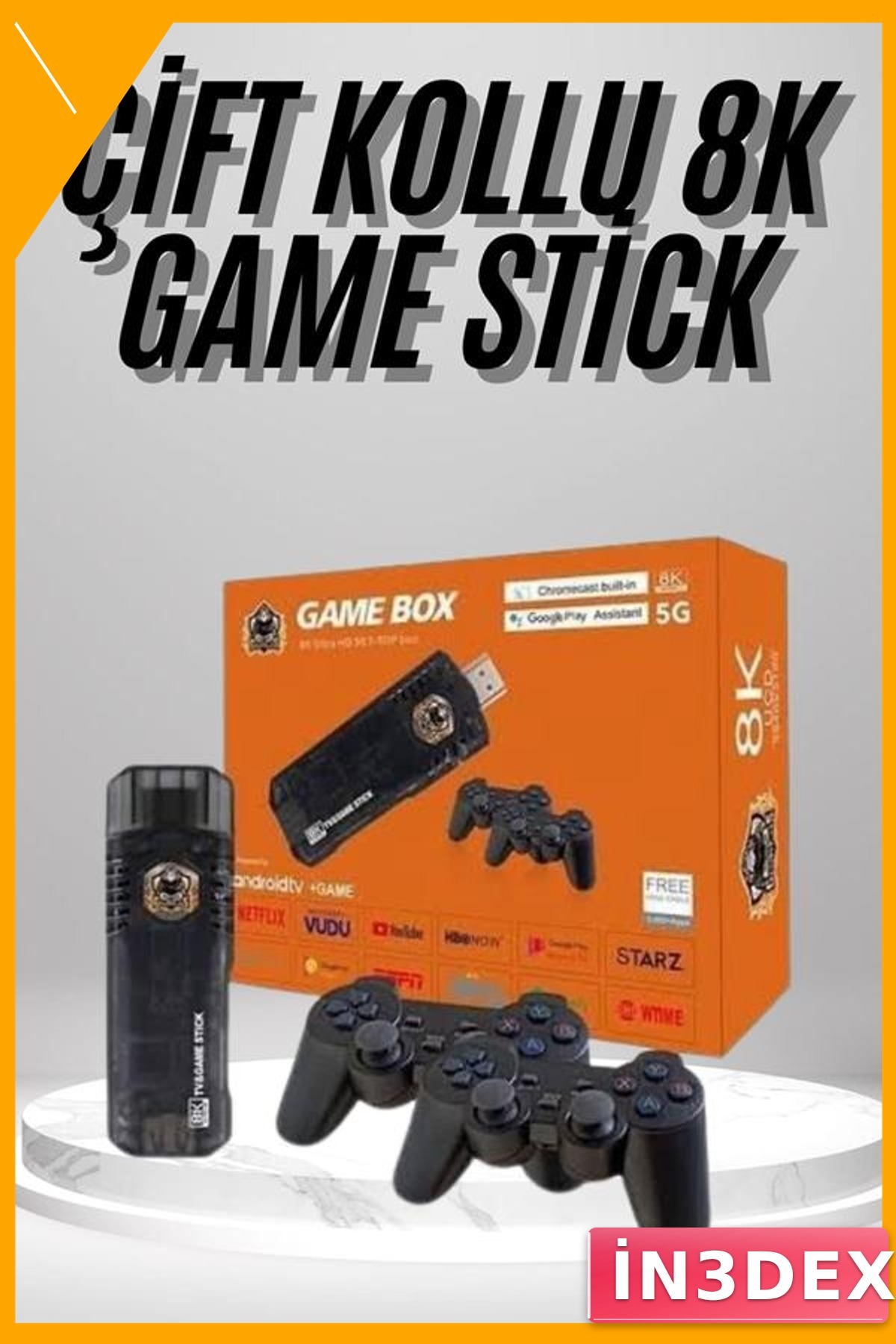 Oyun Konsolu 8K Ultra HD 36500 Oyunlu Game Stick