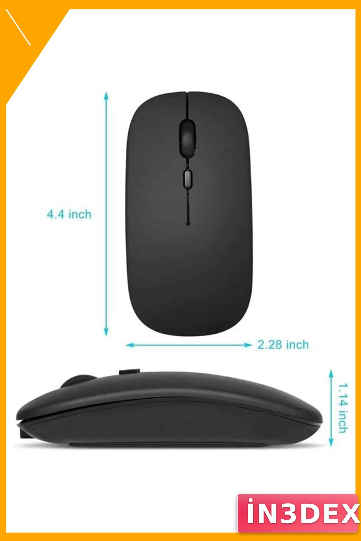 Çift Modlu Kablosuz Sessiz Mouse Bluetooth Şarjlı