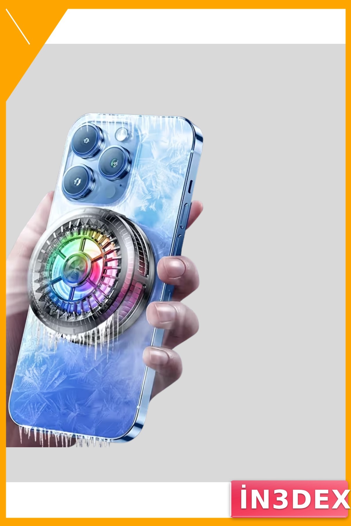 Sessiz RGB Telefon Soğutucu Fan Tüm Akıllı Telefonlar İçin