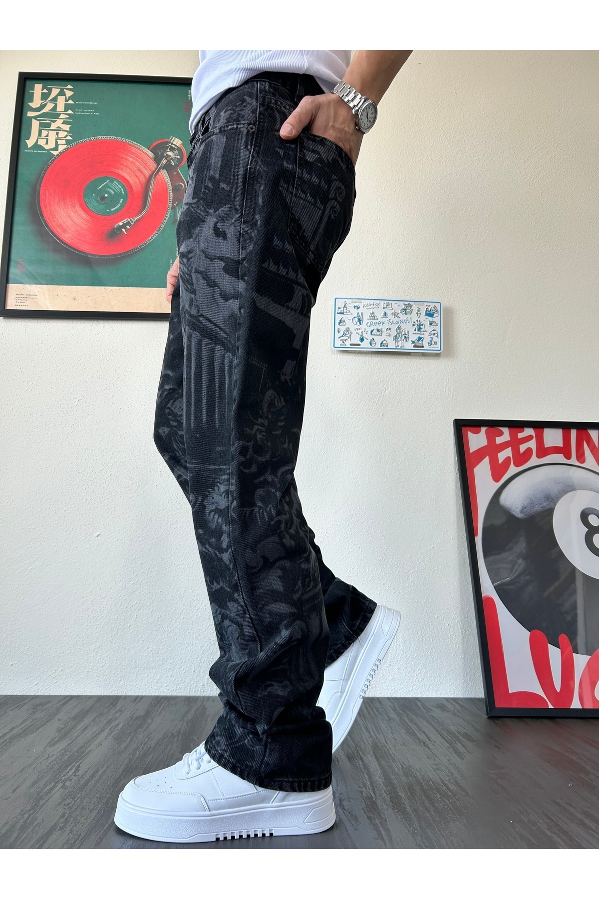 Shadow Tiger Full Desenli Siyah Loose Fit Jean — مشکی TYC878092B1145D1D10100E00 — تصویر 5 از 6