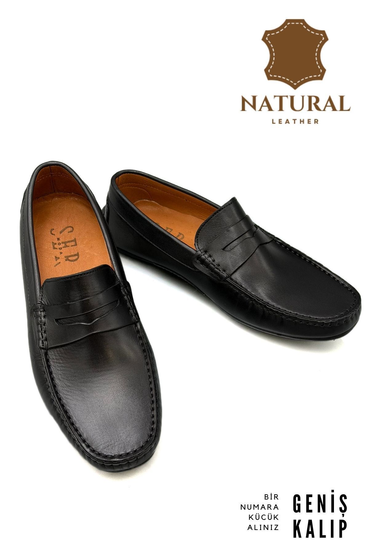 sermoda Erkek Loafer - Hakiki Deri Rok Loafer Erkek Ayakkabı Siyah görsel 5