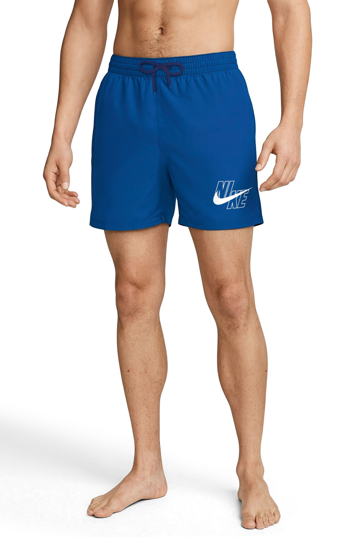 Nike Logo Lap 5 Volley Men's Blue Swim Shorts- Trendyol