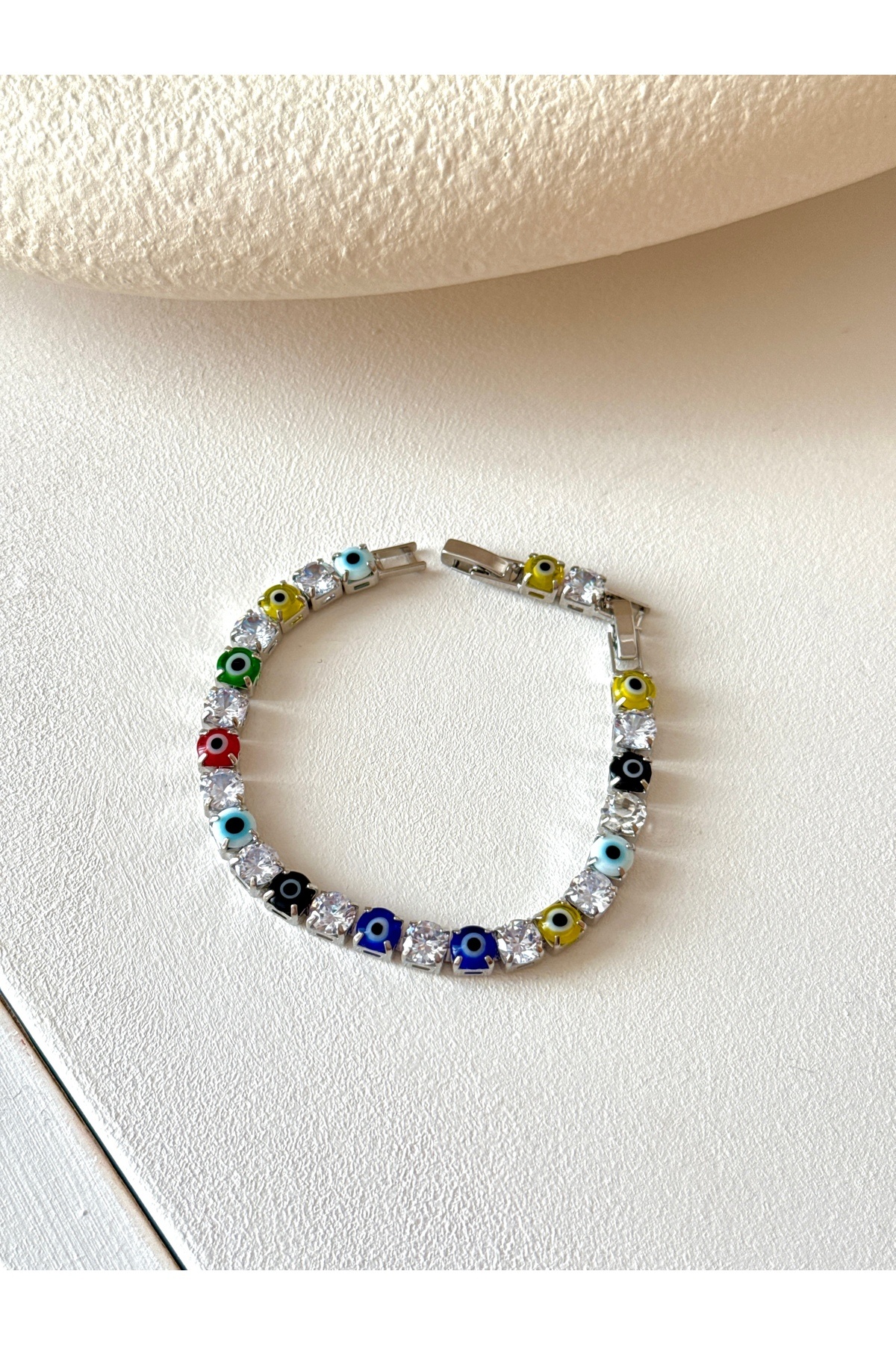 Steel Zircon Stone Waterway Bracelet