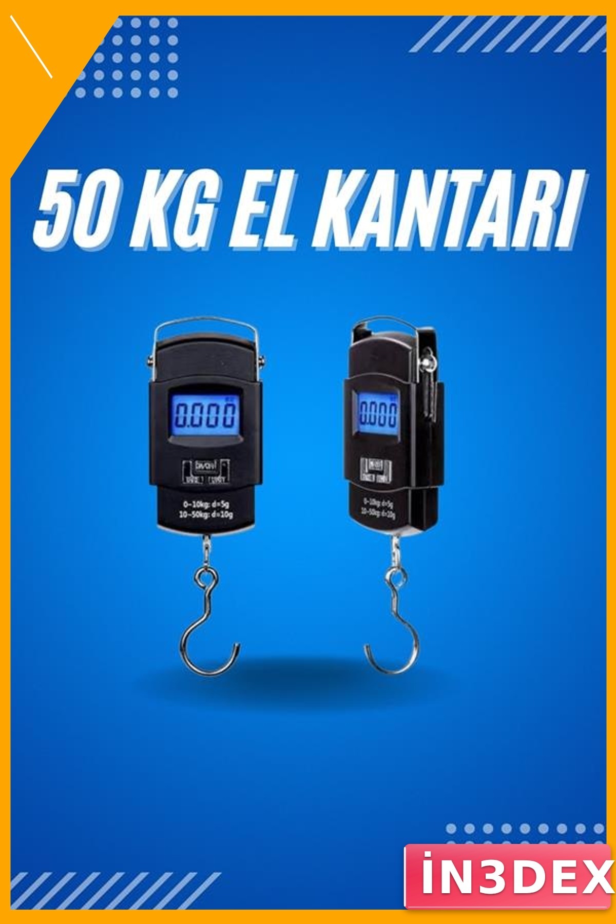Dijital El Terazisi 50kg Cep Tartısı Taşınabilir Kantar