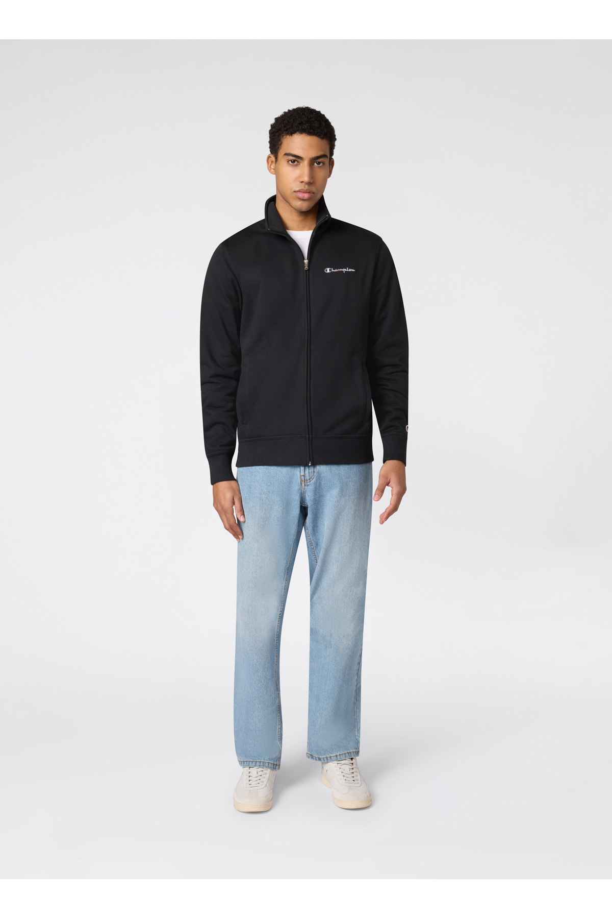 Champion 222167-KK001 Full Zip Sweatshirt Siyah Erkek Zip Ceket görsel 2