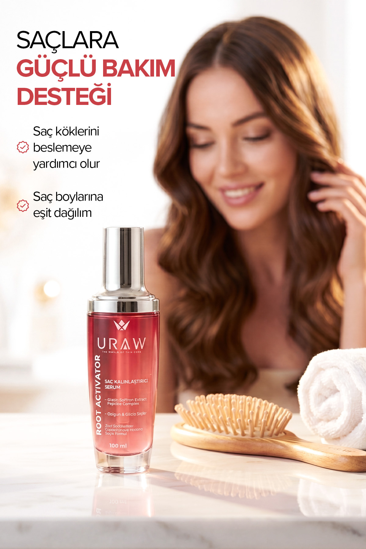 Saç Kalınlaştırıcı Serum | Root Activator 100 ml | Saç Köklerini Güçlendirmeye Yardımcı Formül — URW74 — تصویر 2 از 5