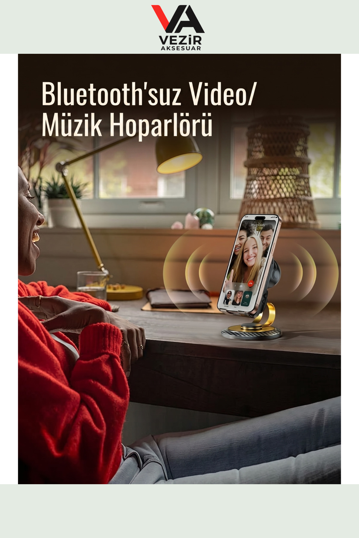 Mobile Phone Sensor Speaker Stand – Kablosuz Sensörlü 5W Sesli Telefon & Tablet Tutucu