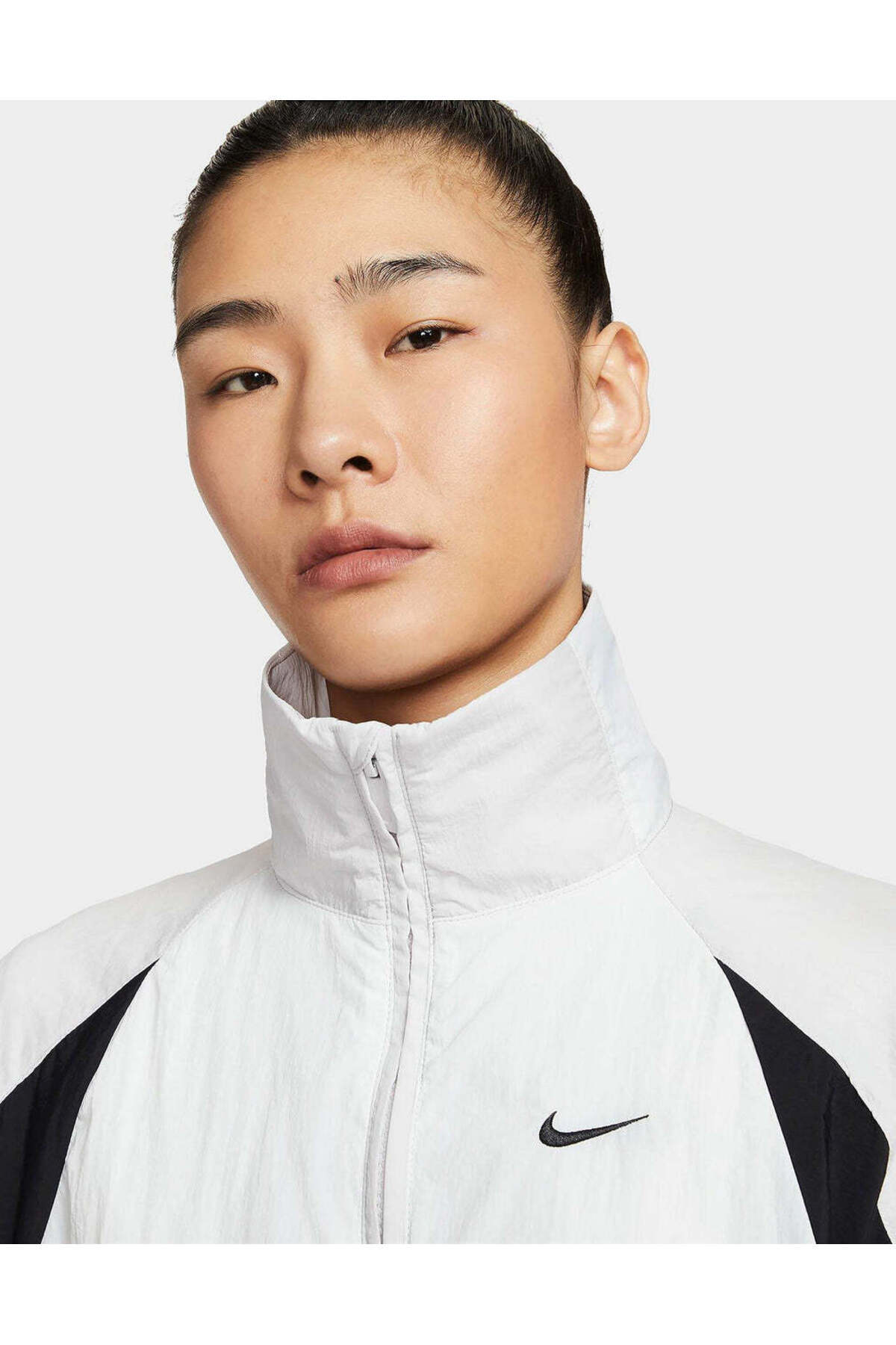 Nike Sportswear Women's Oversized Tracksuit Jacket Bol Kalıp Beyaz Kadın Spor Ceket görsel 8