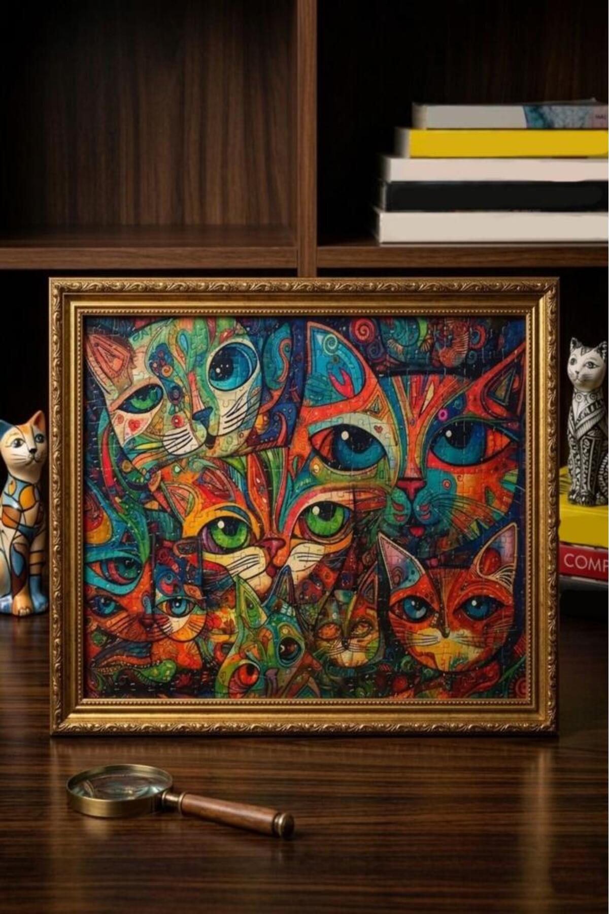 Tıfıl Toys 300 Parça Cat Eyes Sanatsal Kedi Gözleri Puzzle