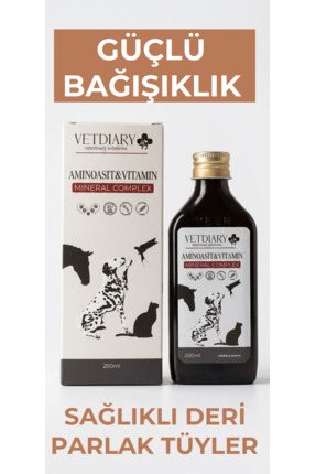 VETDIARY Aminoasit Vitamin Mineral Complex 200 ml Güçlü bağışıklık sağlıklı c...