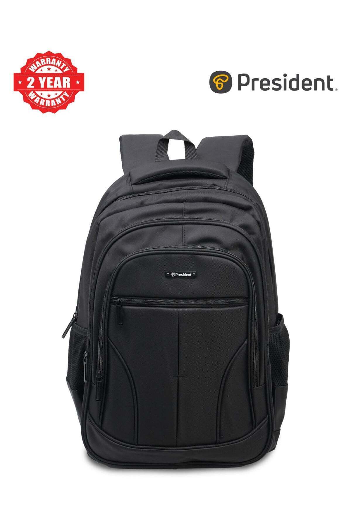 president Premium Daily Backpack Waterproof, Fits 18” Laptop, Lightweight & Durable Travel Backpack for Work, Study & Daily Use (Black)