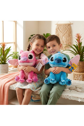 Cici Oyuncak Stitch Ve Angel Peluş 50 cm Çocuk Oyun Arkadaşı Orijinal Lisanslı