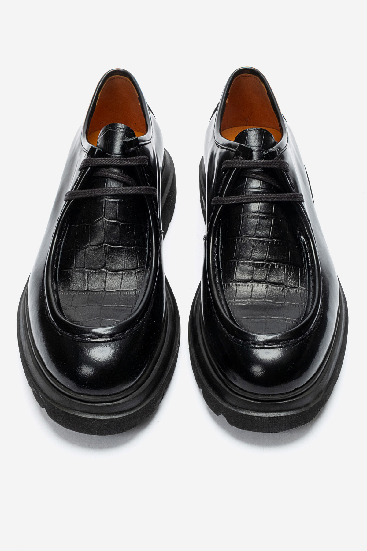 Dericlub Erkek Kalın Taban Klasik Loafer Gerçek Deri FR 54081 SİYAH AÇMA görsel 5