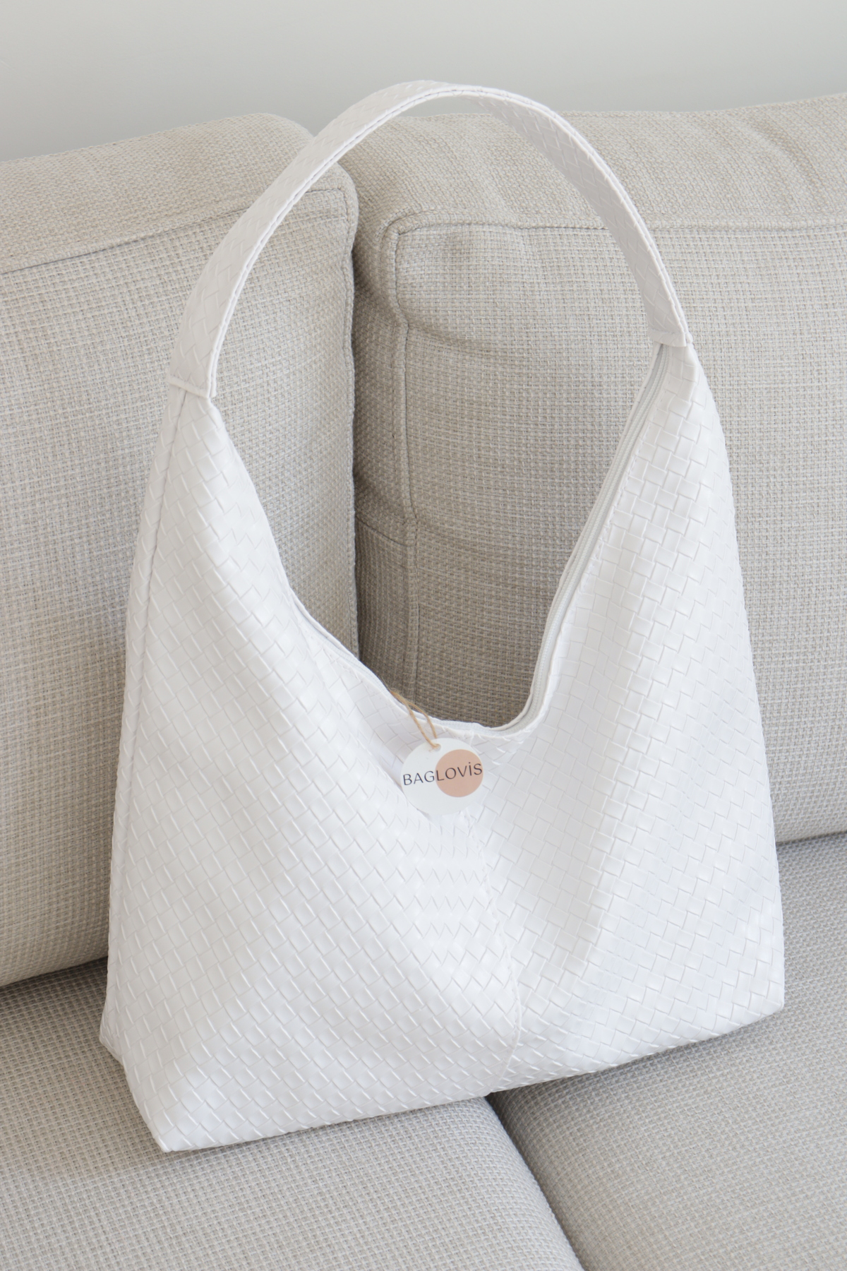 Women's Knitted Pattern Shoulder Bag Large Casual Hobo Loose Bag En40 Size27