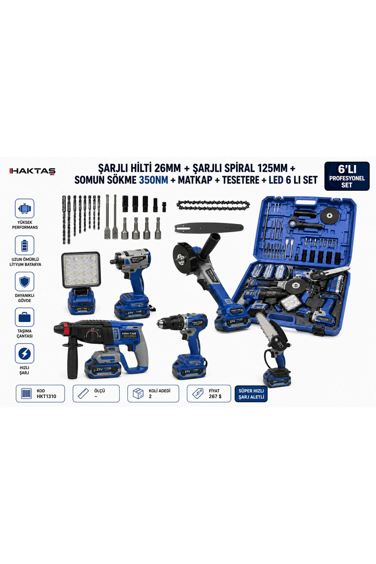 Xasthur / CD6枚セット haktaş 6'LI MATKAP SETİ + SPRAL +LED + MATKAP + TESTERE HKT-1310