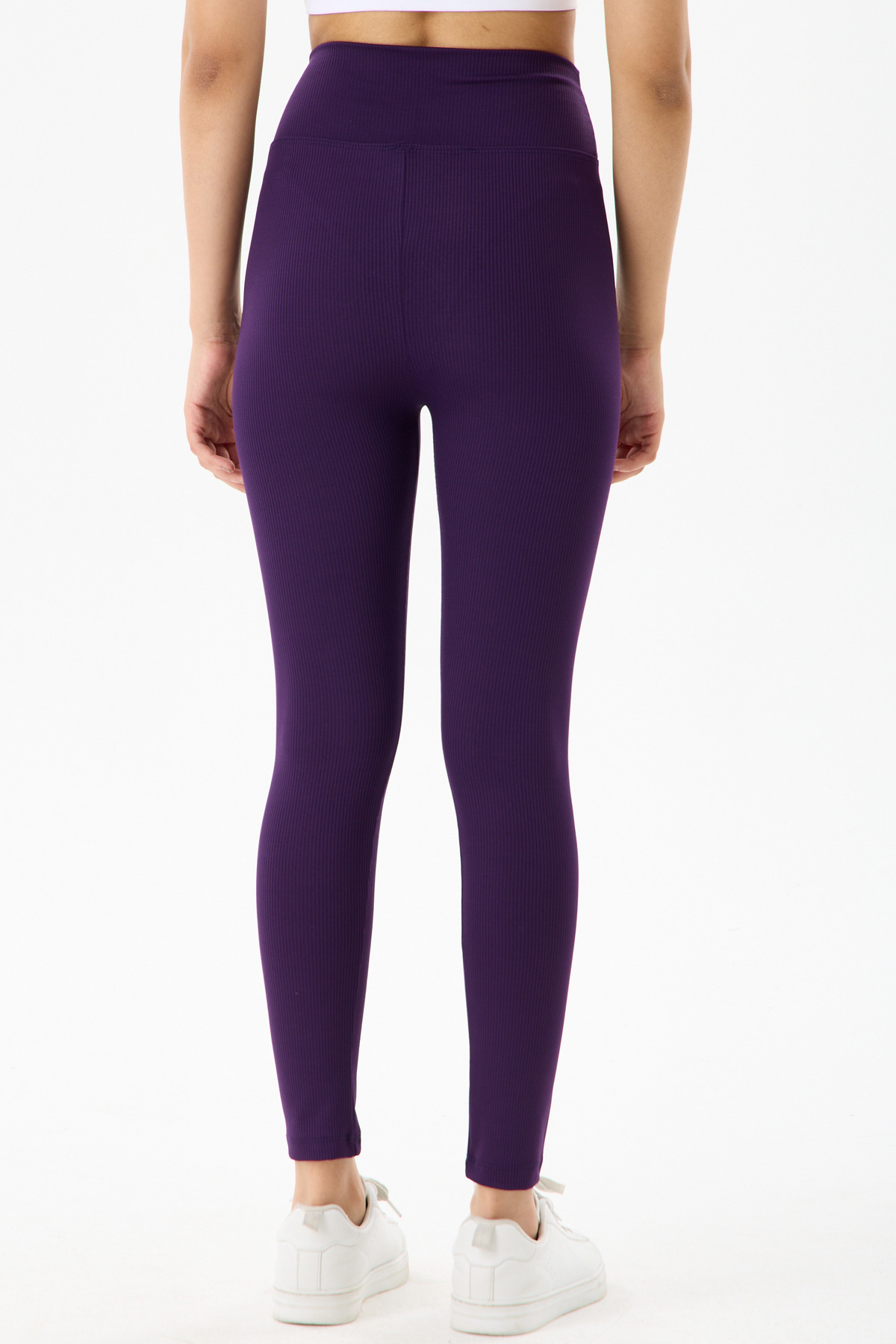 Clothes Fast Kadın Fitilli Yüksek Bel Toparlayıcı Tayt Esnek Günlük Spor Basic Ribana Uzun Tayt görsel 3