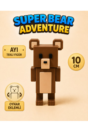 GiginGo Super Bear Adventure Kahverengi Ayı Oynar Eklemli 10cm