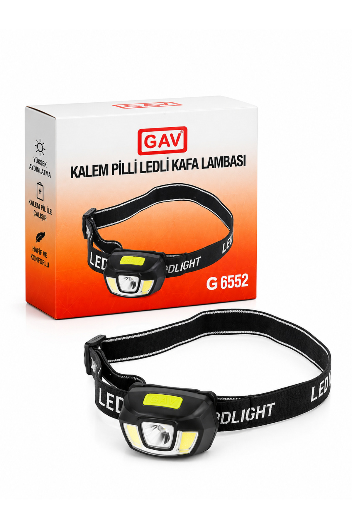 GAV KAFA LAMBASI G6552 KALEM BİLLİ LEDLİ KAMP, GECE, TÜNEL, MADEN