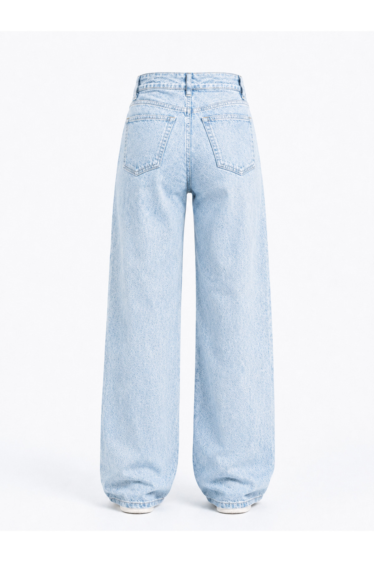 J&KSTORES  Kadın Yüksek Bel Bol Paça Jean Kot Palazzo Pantolon - Görsel 2