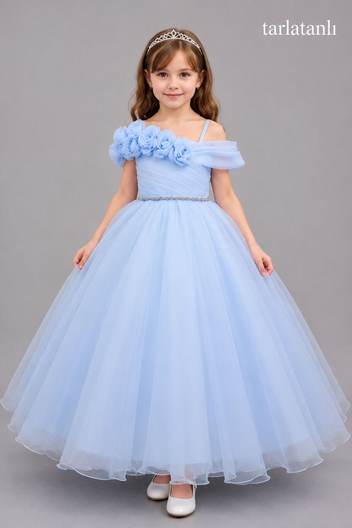 GLY STORE KIZ ÇOCUK KAROLİN TARLATANLI GELİNLİK ABİYE & GELİNLİK