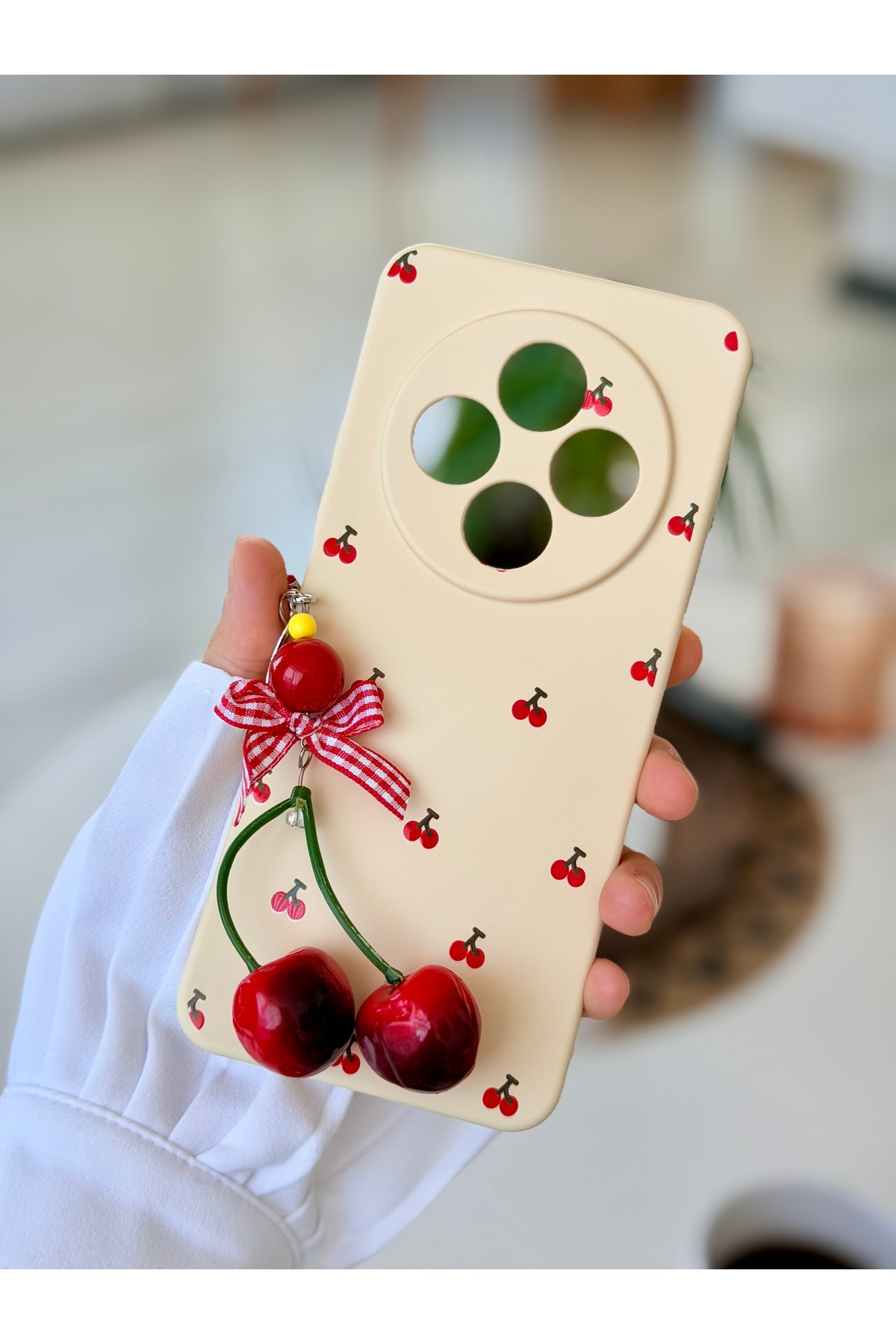 Charm CHERRY Design Silicone Case with Redmi 14c 4g Compatible 3D TOY